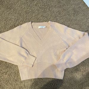 LUSH Pink V-neck Sweater